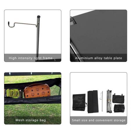 IGT Lightweight Hiking BBQ Beach Camping Foldable Backpacking Table Folding Outdoor Camping Aluminum Table 