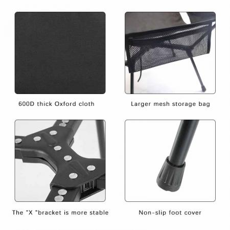 High Backpack Outdoor Camping Fishing Chairs for Adults 