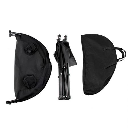 Double Decker Cloth Folding Table With Cup Holders 