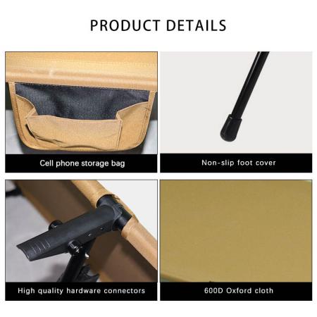 Camping Portable Bed Outdoor Adjustable Height Sleeping Bed Ultralight Compact Travel Cot