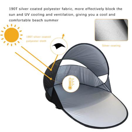 Pop Up Beach Tent Sunshade Uv Mat Large Uv Protecttion Tent Customized