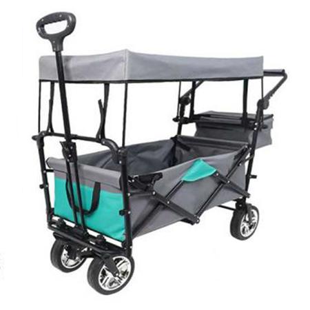 Heavy Duty Collapsible Folding Wagon Utility Outdoor Camping Garden Cart with Universal Wheels 