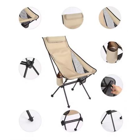 Outdoor folding chair beach chair outdoor foldable with carry bag 600d oxford