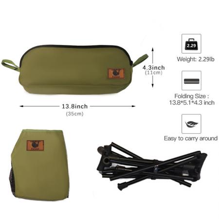 Aluminum Oversized Large Folding Moon Chairs Outdoor Fishing Camping Chair