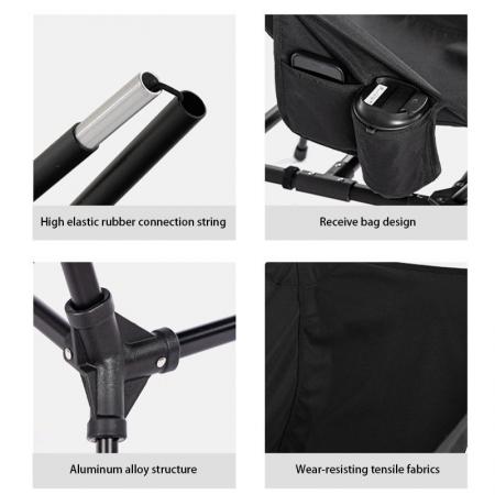 Outdoor folding chair beach chair outdoor foldable with carry bag 600d oxford