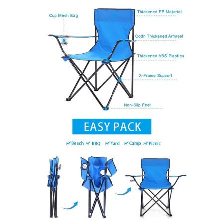 Custom Outdoor Folding Beach Chair with carry bag 
