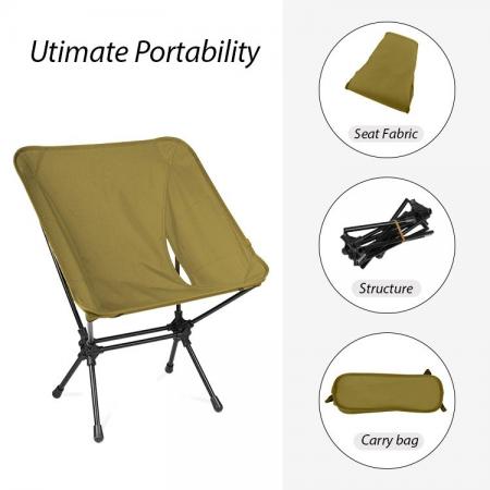 Collapsible Portable Folding Heavy Duty Rocking Moon Camping Chair 