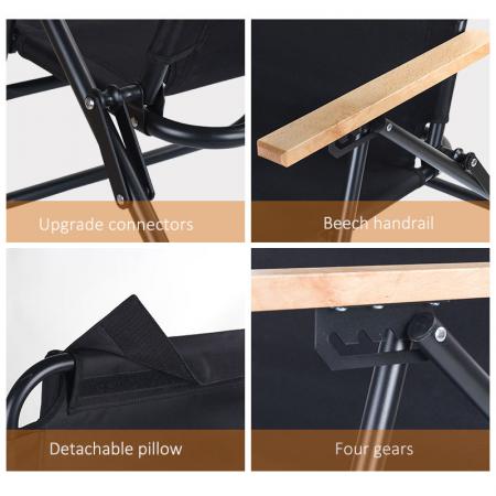 Feistel Outdoor Folding Three Stage Steel Frame Portable Beach Camp Chairs 