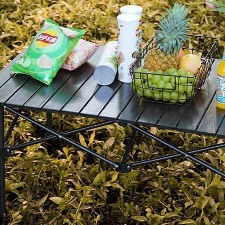 Outdoor Portable Camping Egg Roll Triangle Stable Folding Table 