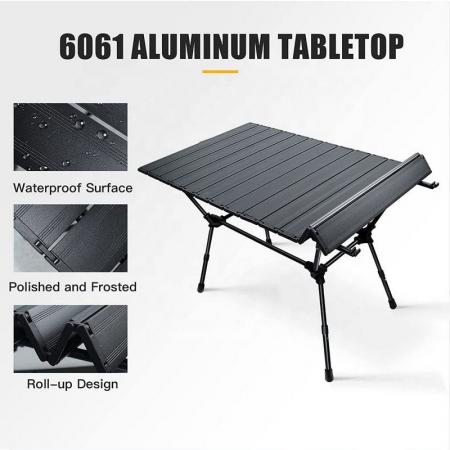 Large Aluminum Camping Square Folding Table With Storage Bag 