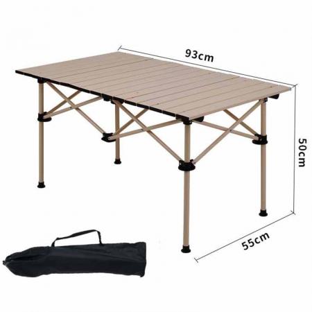 Outdoor Portable Camping Egg Roll Triangle Stable Folding Table 