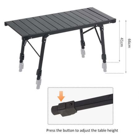 Wholesale Outdoor Portable Lightweight  Height Adjustable Aluminum IGT Table Pliante Camping 