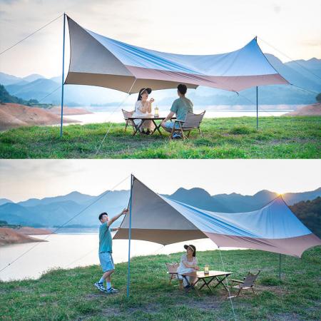 Outdoors Ultralight Waterproof 520*450cm Compact & Easy Setup Rain Fly Tarp  & Shelter 
