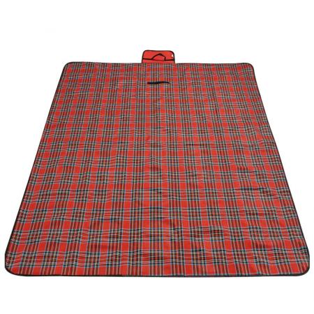 Customized LOGO Plaid Oxford Cloth Outdoor Picnic Mat Moisture-proof Mat Camping Mat 
