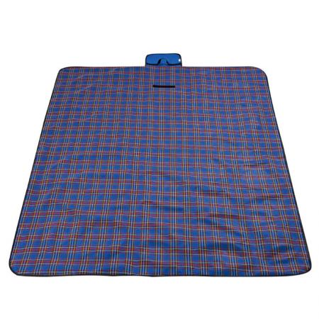 Customized LOGO Plaid Oxford Cloth Outdoor Picnic Mat Moisture-proof Mat Camping Mat 