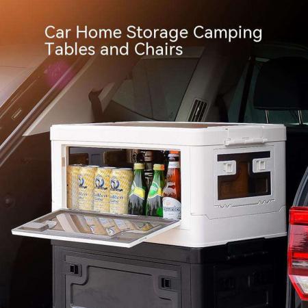 Outdoor Multifunctional Plastic Camping Folding Storage Box 