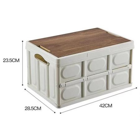 Car Trunk Storage Box Wooden Storage Box Collapsible Storage Box Foldable Car Trunk 