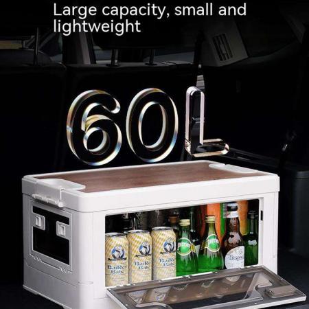 Outdoor Multifunctional Plastic Camping Folding Storage Box 