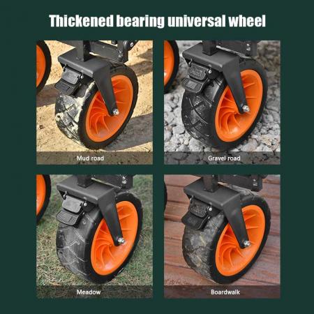 5 Inch Normal Narrow Wheel Collapsible Outdoor Garden Utility Cart 