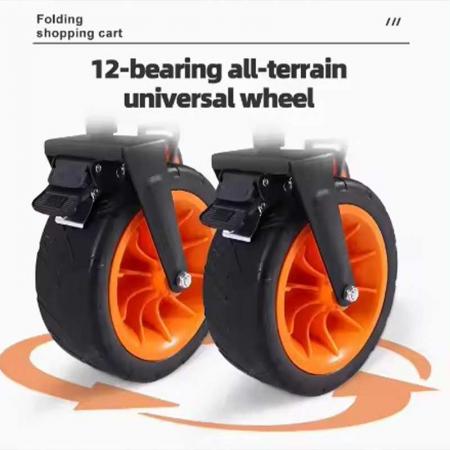 5 Inch Narrow Wheel Collapsible Outdoor Garden Utility Cart With Desktop 