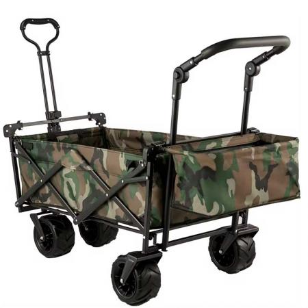 Four Rounds Heavy Duty Trolley Outdoor Camping Portable Wagon Cart