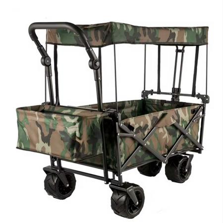 8 Inch Collapsible With Desktop Outdoor Garden Utility Cart With Roof 
