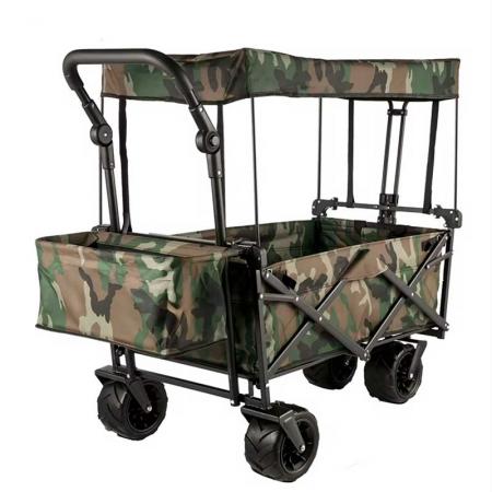 Four Rounds Heavy Duty Trolley Outdoor Camping Portable Wagon Cart