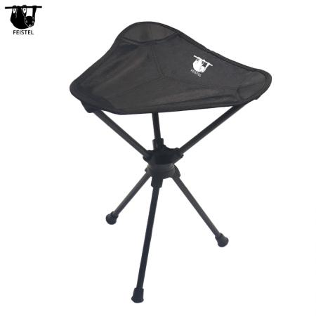 360 Degree Swivel Mini Aluminium Portable Three Legs Camping Stool 