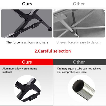 Aluminum Portable Ultralight Design Outdoor Folding Camping Bed 