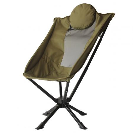 Comfortable Lightweight 360° rotation Camping Chair With Pillow 