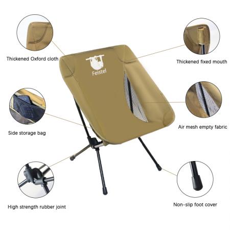 Versatile Angle Change Outdoors Folding Chair for Camping Hiking Traveling 