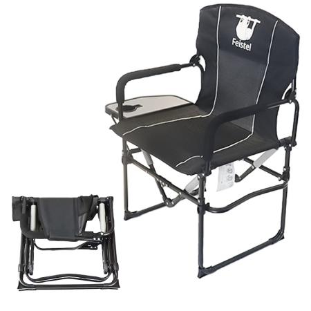 600D Oxford Outdoor Relax Portable Director Folding Camping Chair With Side Table 