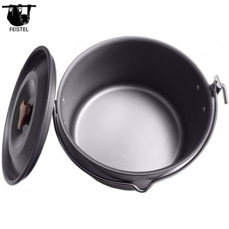 4L Camping Accessories Aluminum Alloy Cooking Pots Lightweight Hanging Pot 