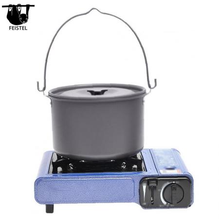 4L Camping Accessories Aluminum Alloy Cooking Pots Lightweight Hanging Pot 