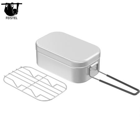 Outdoor Portable Japanese Aluminum Heated Lunch Box Bento Box