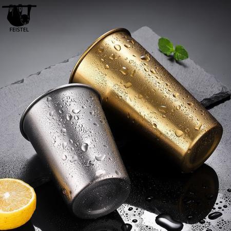 304 Stainless Steel 600ml Drinkware Water Mug 350ml Beer Mug Metal 