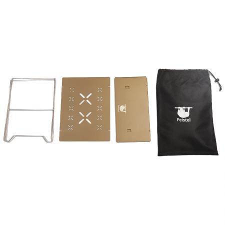 Outdoor Mini Convenient Folding Aluminum Double Layer Camping Table 