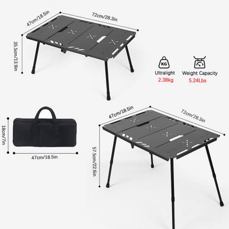 Outdoor Folding IGT Camping Table Kit With Carrying Bag For Hiking BBQ Party Beach