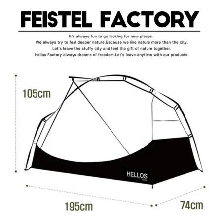 Outdoor camping tent 1-2 persons hiking tent waterproof couples outdoor extend space tent