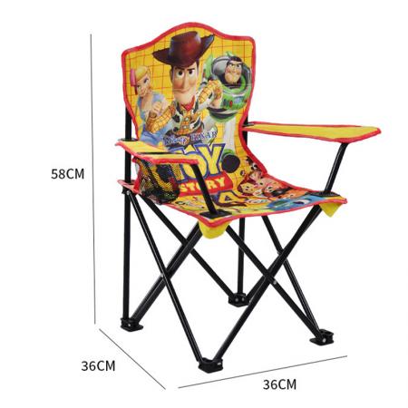 Outdoor Kids Stylish Cartoon Animal Design Comfortable Stainless Steel Folding Camping Chair