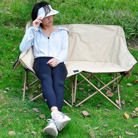 Low MOQ Double Seat Outdoor Lightweight Folding Beach Camping Portable Fishing Chair With Mesh Bag 