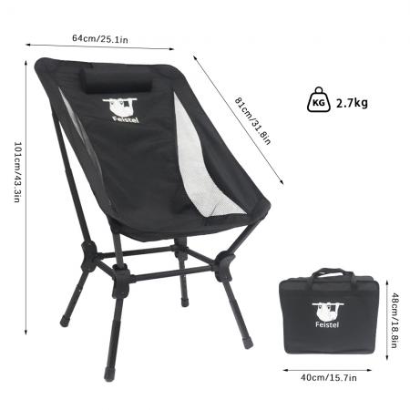 Custom Logo Garden Chair Lightweight Aluminum Foldable Camping Chair