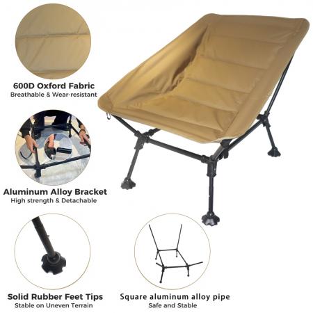 Factory Price Outdoor Folding Lounge Chair Adjustable Portable Folding Camping Chair