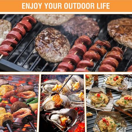 Outdoor Portable Folding Grill Fireproof Cloth Stainless Steel Picnic Grill BBQ Charcoal Grill