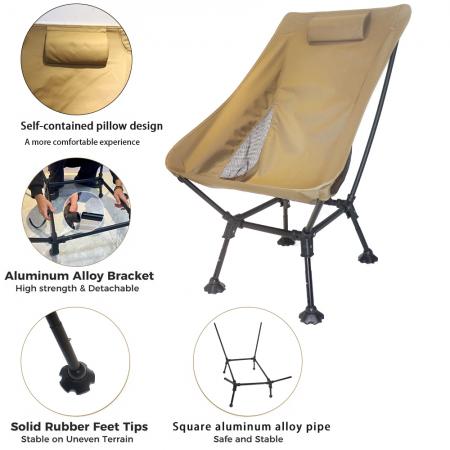 Wholesale Outdoor Folding Moon Chair Backpacking Camping Beach Chair 