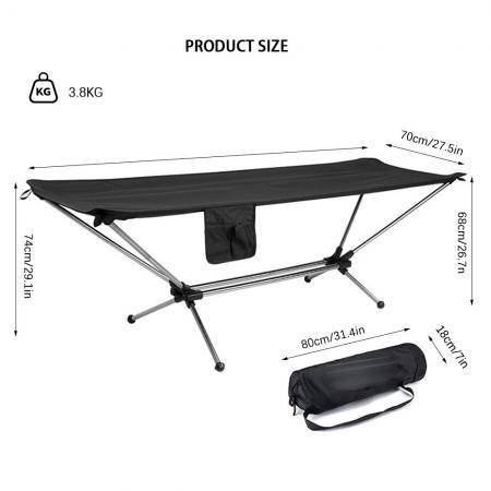 Outdoor Folding Portable Aluminum Alloy Foldable Lounge Beach Cot