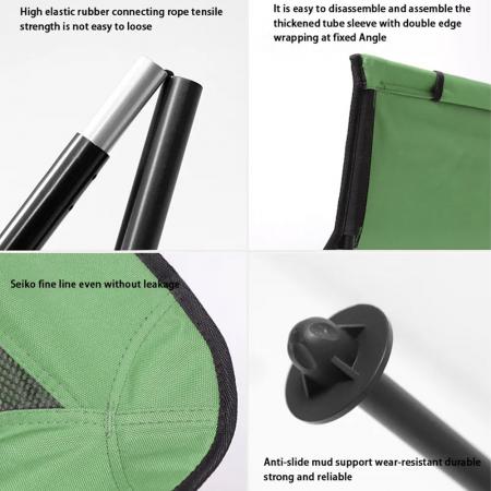 Customized Lightweight Aluminum Oxford Fishing Moon Chair Camping Folding Chair 