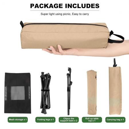 Portable Folding Lightweight Mini Camping Hiking Outdoor Furniture Cloth Table