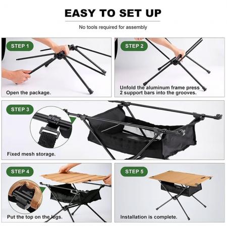 Portable Folding Lightweight Mini Camping Hiking Outdoor Furniture Cloth Table
