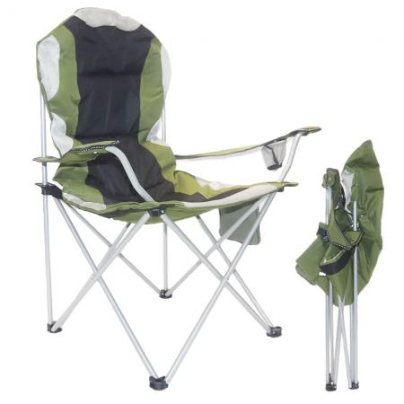 Outdoor Beach Camping Custom Logo Portable Metal Folding Chair With Armrest 